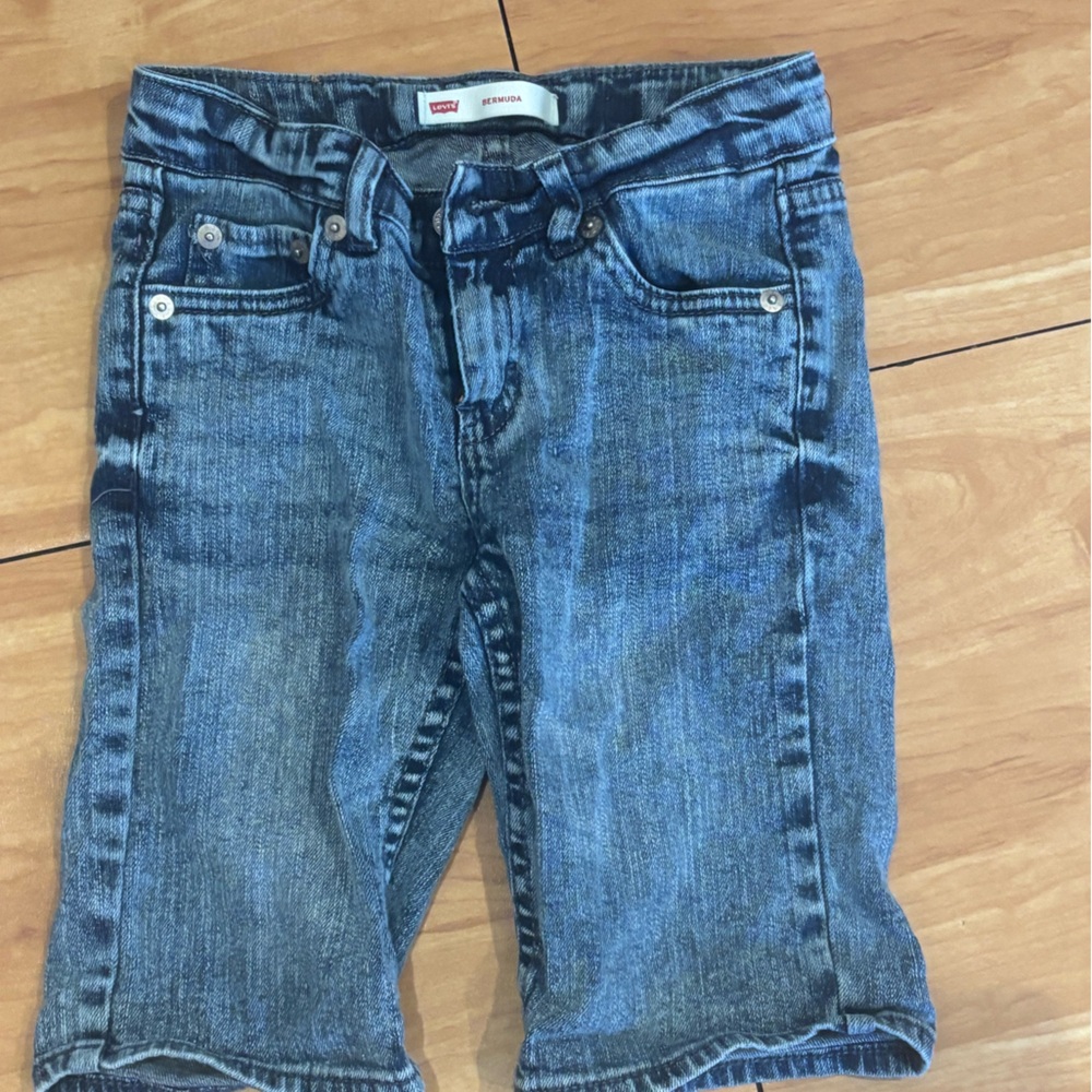 Levi's Kids Dark Blue Denim Shorts